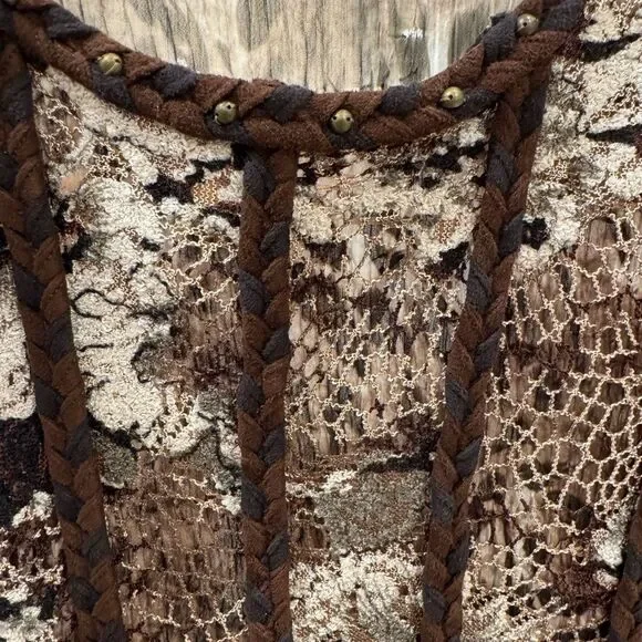 Vintage Alberto Makali Animal Print Long Sleeve Blouse Chic & Stylish Medium - Picture 3 of 3